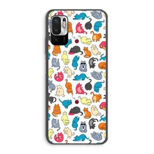 CaseCompany Kleurrijke katten: Xiaomi Redmi Note 10 5G Transparant Hoesje