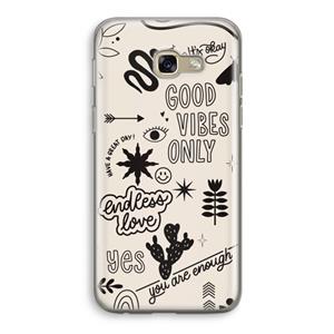 CaseCompany Good vibes: Samsung Galaxy A5 (2017) Transparant Hoesje