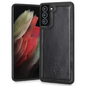 NorthLife Mastreit Lederen backcover hoes - Samsung Galaxy S21 - Zwart