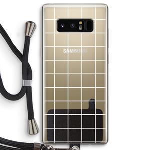 CaseCompany Rooster 2: Samsung Galaxy Note 8 Transparant Hoesje met koord