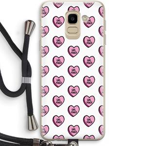CaseCompany GIRL POWER: Samsung Galaxy J6 (2018) Transparant Hoesje met koord