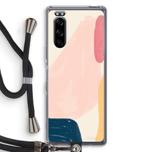 CaseCompany Saturday Flow: Sony Xperia 5 Transparant Hoesje met koord