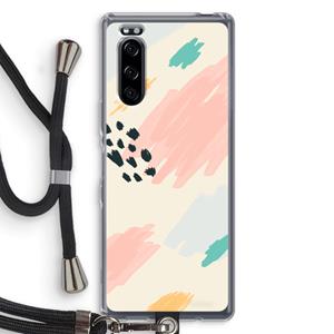 CaseCompany Sunday Chillings: Sony Xperia 5 Transparant Hoesje met koord