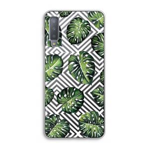 CaseCompany Geometrische jungle: Samsung Galaxy A7 (2018) Transparant Hoesje