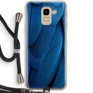 CaseCompany Pauw: Samsung Galaxy J6 (2018) Transparant Hoesje met koord
