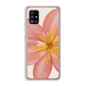 CaseCompany Pink Ellila Flower: Samsung Galaxy A51 5G Transparant Hoesje
