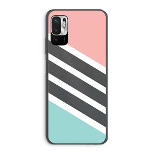 CaseCompany Strepen pastel: Xiaomi Redmi Note 10 5G Transparant Hoesje