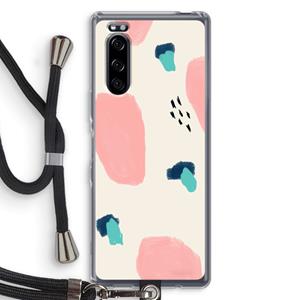 CaseCompany Monday Surprise: Sony Xperia 5 Transparant Hoesje met koord