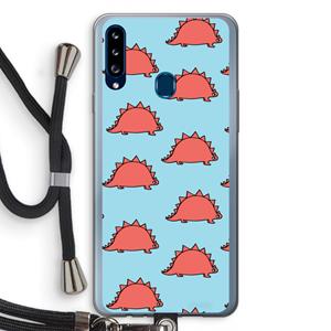 CaseCompany Dinosawrr: Samsung Galaxy A20s Transparant Hoesje met koord