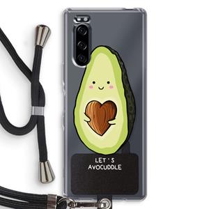 CaseCompany Avocuddle: Sony Xperia 5 Transparant Hoesje met koord