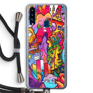 CaseCompany Dreams: Samsung Galaxy A20s Transparant Hoesje met koord