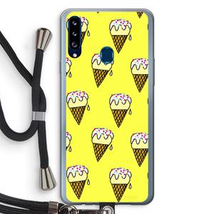 CaseCompany Isjes: Samsung Galaxy A20s Transparant Hoesje met koord