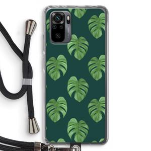 CaseCompany Monstera leaves: Xiaomi Redmi Note 10 Pro Transparant Hoesje met koord