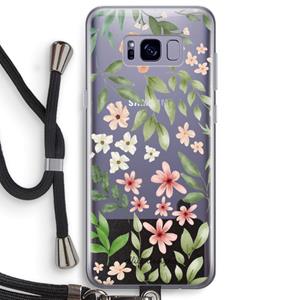 CaseCompany Botanical sweet flower heaven: Samsung Galaxy S8 Plus Transparant Hoesje met koord