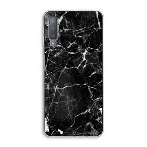 CaseCompany Zwart Marmer 2: Samsung Galaxy A7 (2018) Transparant Hoesje