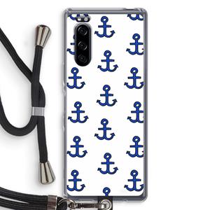 CaseCompany Ankers: Sony Xperia 5 Transparant Hoesje met koord