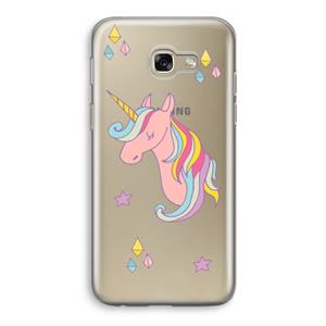 CaseCompany Roze eenhoorn: Samsung Galaxy A5 (2017) Transparant Hoesje