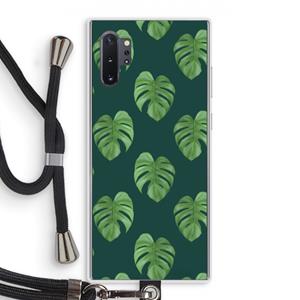 CaseCompany Monstera leaves: Samsung Galaxy Note 10 Plus Transparant Hoesje met koord