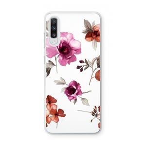 CaseCompany Geschilderde bloemen: Samsung Galaxy A70 Transparant Hoesje