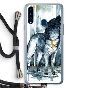 CaseCompany Bleeding Soul: Samsung Galaxy A20s Transparant Hoesje met koord