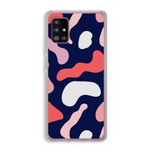 CaseCompany Memphis Shapes Pink: Samsung Galaxy A51 5G Transparant Hoesje