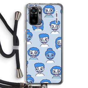 CaseCompany Gezichtjes: Xiaomi Redmi Note 10 Pro Transparant Hoesje met koord