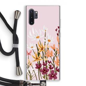 CaseCompany Painted wildflowers: Samsung Galaxy Note 10 Plus Transparant Hoesje met koord