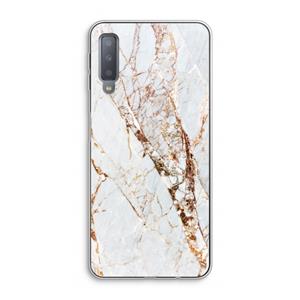 CaseCompany Goud marmer: Samsung Galaxy A7 (2018) Transparant Hoesje