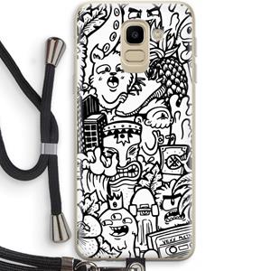 CaseCompany Vexx Mixtape #2: Samsung Galaxy J6 (2018) Transparant Hoesje met koord