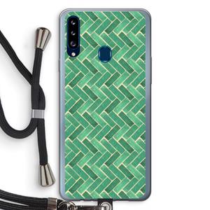 CaseCompany Moroccan tiles 2: Samsung Galaxy A20s Transparant Hoesje met koord