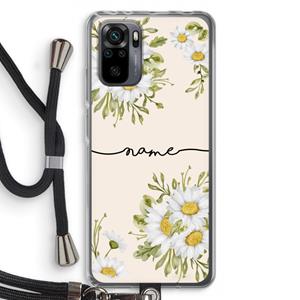 CaseCompany Daisies: Xiaomi Redmi Note 10 Pro Transparant Hoesje met koord