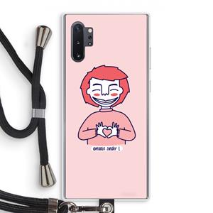 CaseCompany Hartje: Samsung Galaxy Note 10 Plus Transparant Hoesje met koord