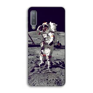 CaseCompany Spaceman: Samsung Galaxy A7 (2018) Transparant Hoesje