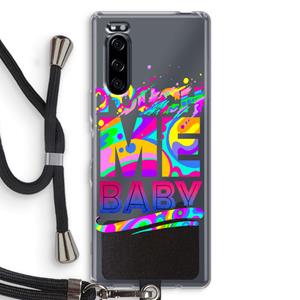 CaseCompany Touch Me: Sony Xperia 5 Transparant Hoesje met koord