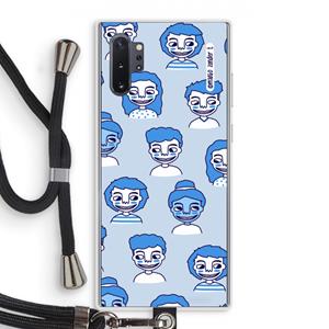 CaseCompany Gezichtjes: Samsung Galaxy Note 10 Plus Transparant Hoesje met koord