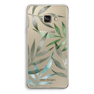CaseCompany Tropical watercolor leaves: Samsung Galaxy A3 (2016) Transparant Hoesje