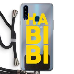 CaseCompany Habibi Majorelle : Samsung Galaxy A20s Transparant Hoesje met koord