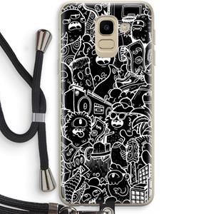 CaseCompany Vexx Black City : Samsung Galaxy J6 (2018) Transparant Hoesje met koord