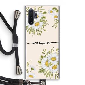 CaseCompany Daisies: Samsung Galaxy Note 10 Plus Transparant Hoesje met koord