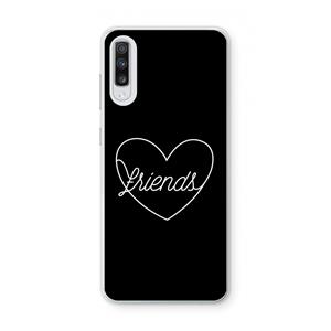 CaseCompany Friends heart black: Samsung Galaxy A70 Transparant Hoesje