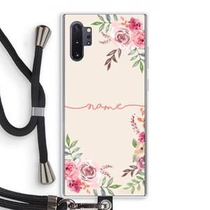CaseCompany Rozen: Samsung Galaxy Note 10 Plus Transparant Hoesje met koord
