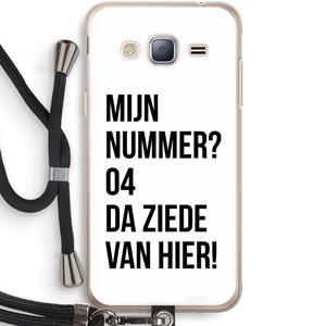 CaseCompany Da ziede van hier: Samsung Galaxy J3 (2016) Transparant Hoesje met koord