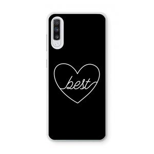 CaseCompany Best heart black: Samsung Galaxy A70 Transparant Hoesje