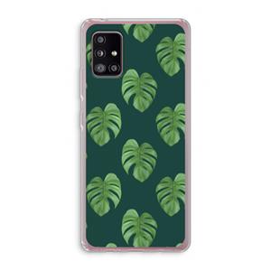 CaseCompany Monstera leaves: Samsung Galaxy A51 5G Transparant Hoesje