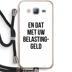 CaseCompany Belastinggeld: Samsung Galaxy J3 (2016) Transparant Hoesje met koord