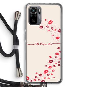 CaseCompany Kusjes: Xiaomi Redmi Note 10 Pro Transparant Hoesje met koord