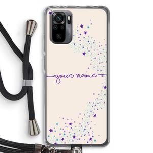 CaseCompany Sterren: Xiaomi Redmi Note 10 Pro Transparant Hoesje met koord