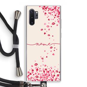 CaseCompany Hartjes en kusjes: Samsung Galaxy Note 10 Plus Transparant Hoesje met koord
