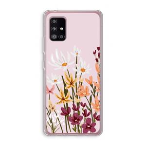 CaseCompany Painted wildflowers: Samsung Galaxy A51 5G Transparant Hoesje