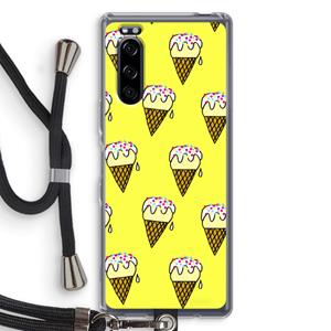 CaseCompany Isjes: Sony Xperia 5 Transparant Hoesje met koord